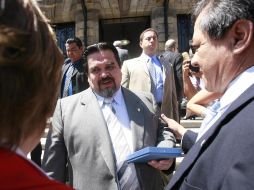 Marco Antonio Cortés Guardado se reunió el pasado miércoles con varios rectores en el Paraninfo de la UdeG. A. GARCÍA  /