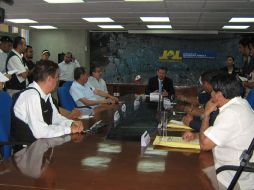 La reunión de ayer fue encabezada por el secretario de Seguridad Pública del Estado, Luis Carlos Nájera. O. RUVALCABA  /