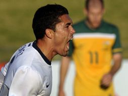 Hérculez Gómez le dio el triunfo al conjunto norteamericano ante los 'Socceroos'. AFP  /