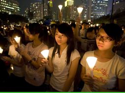 El cuatro de junio en Hong Kong se conmemoró a las víctimas de Tiananmen. EFE  /