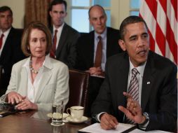 Obama se reunió hoy con los principales líderes del Congreso en la Casa Blanca para supervisar la situación en el Golfo. AP  /