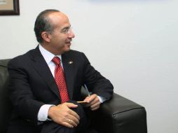 El Presidente Calderón realiza una gira por Sudáfrica. NTX  /