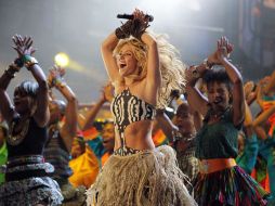 La cantante de Barranquilla fue la encargada de cerrar el concierto del jueves en Sudáfrica. EFE  /