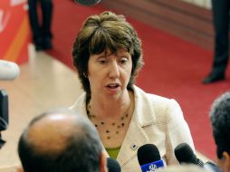 La jefa de la política exterior de la Unión Europea, Catherine Ashton, habla sobre las medidas tomadas contra la República Islámica. AP  /