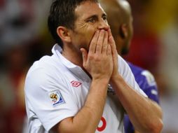 Frank Lampard lamenta el empate de Inglaterra. AFP  /