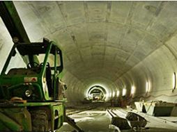 La obra de contrucción del tunel. EL UNIVERSAL  /