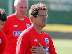 El italiano Fabio Capello, en un entrenamiento de la Selección de Inglaterra. EFE  /
