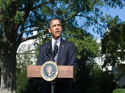 El presidente Barack Obama ofrece una declaración sobre la reforma financiera desde la Casa Blanca. AFP  /