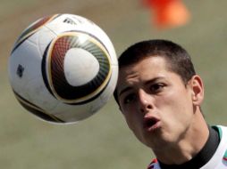 Javier ''Chicharito'' Hernández será titular ante Argentina. EFE  /