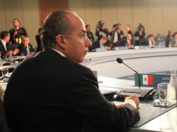 Felipe Calderón en la inauguración de la sesión plenaria de líderes del G-20 en Toronto. EL UNIVERSAL  /