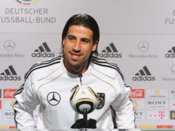 El jugador alemán Sami Khedira, durante una rueda de prensa. EFE  /