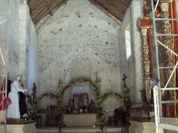 El templo pame fue restaurado por el Centro INAH-San Luis Potosí y reabierto al público este año. EL UNIVERSAL  /