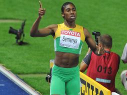 La velocista Caster Semenya, espera de resultados correspondientes a pruebas de verificación de sexo. ESPECIAL  /