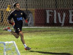El jugador español Cesc Fábregas en una sesión de entrenamientos. AFP  /