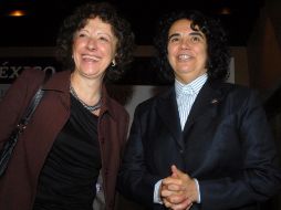 La comisionada presidenta del IFAI, Jacqueline Peschard (i), y la titular del Conaculta, Consuelo Sáizar (d). NTX  /