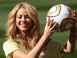 Shakira este domingo interpretará el tema oficial del Mundial Sudáfrica 2010. EFE  /