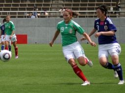 Selección mexicana de futbol femenil durante el encuentro ante Japón. SITIO WEB FMF  /