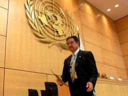 Carlos Navarrete, durante su participación en la Tercera Conferencia Mundial de Presidentes de Parlamentos. EL UNIVERSAL  /