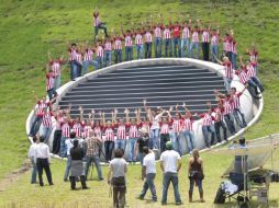 Uno de los ductos de aire del Estadio Movistar, escogió Jorge Vergara para la foto oficial. S. NÚÑEZ  /