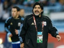 Diego Armando Maradona durante el Mundial de Sudáfrica 2010. JAMMEDIA  /