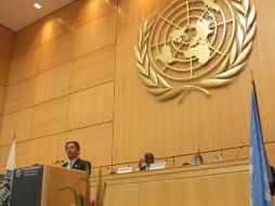 Carlos Navarrete participó en la Conferencia Mundial de Presidentes de Parlamentos en Ginebra. NTX  /