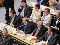 Los representantes de México en la Asamblea de Parlamentos impulsaron la declaración de rechazo. NTX  /