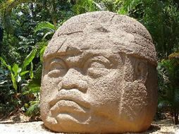 Imagen de una cabeza Olmeca, representa a una de las culturas antiguas de México. ESPECIAL  /
