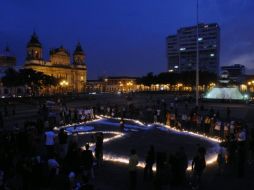 Miembros del Movimiento Cívico Nacional de Guatemala. EFE  /