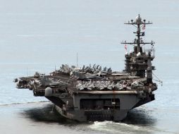 Fotografía del portaaviones estadounidense, George Washington. EFE  /