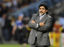 El ahora exseleccionador, Diego Armando Maradona. AFP  /