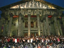 Algunos de los ciclistas que se dieron cita en la celebración de “Al teatro en bici”.E. PACHECO  /