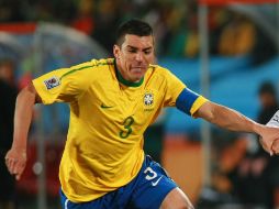 Lúcio en su participación en el Mundial de Sudáfrica con la Selección brasileña. JAMMEDIA  /