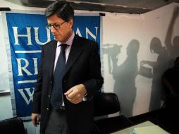 El titular de la Américas de Human Rights Watch, Miguel Vivanco, después de ofrecer una conferencia de prensa en Caracas. EL UNIVERSAL  /