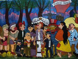 El mural muestra los incomparables y mexicanisimos personajes de su creador Gabriel Vargas. NOTIMEX  /