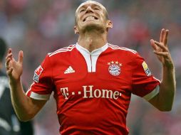 Arjen Robben se perdió el inicio del Mundial, ahora se perderá el de la Bundesliga. EFE  /