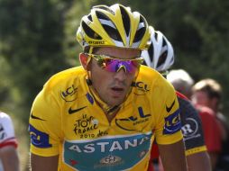 Alberto Contador durante el Tour de Francia 2010. AP  /