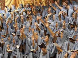 Asistentes al evento de La Luz del Mundo. A. CAMACHO  /