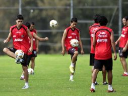 Los jugadores del Atlas durante un entrenamiento. E. PACHECO  /