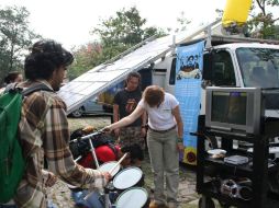 “El Girasol” abasteció de energía a un televisor, una consola de videojuegos, un scooter, una computadora y un celular. R. ZAPATA  /