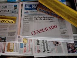 Ediciones de los diarios en el país mostraron la palabra 'censurado' en sus páginas. AFP  /