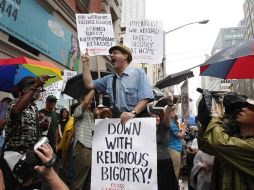 Además de musulmanes, muchos norteamericanos apoyan la construcción del centro cultural. AFP  /