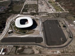 Vista aerea del Estadio Omnilife, donde aparecen las calles que dan al mismo. MEXSPORT  /