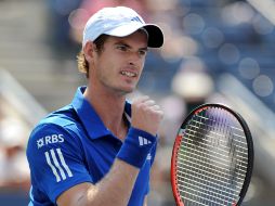 El tenista británico Andy Murray celebra un punto conseguido frente al eslovaco Lukas Lacko. EFE  /