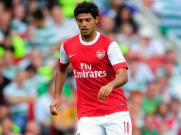 Foto de archivo de Carlos Vela jugando con el Arsenal. MEXSPORT  /