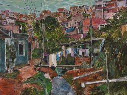 Dylan se ha centrado en el uso del acrílico como lo demuestra ahora con los cuadros brasileños que recrean el campo y favelas. AP  /