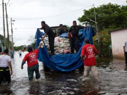 El desbordamiento de 18 ríos y once arroyos en Veracruz ha afectado a gran parte del Estado. EFE  /