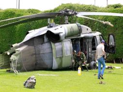 Días atras, un helicóptero con personal de seguridad del presidente Santos realizó un aterrizaje de emergencia. AP  /