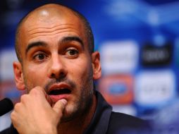 El entrenador del Barcelona Josep Guardiola ofreció un rueda de prensa. AFP  /