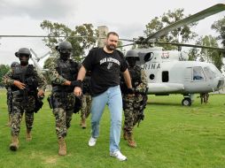 Sergio Enrique Villarreal fue detenido el domingo por marinos en la ciudad de Puebla. AFP  /