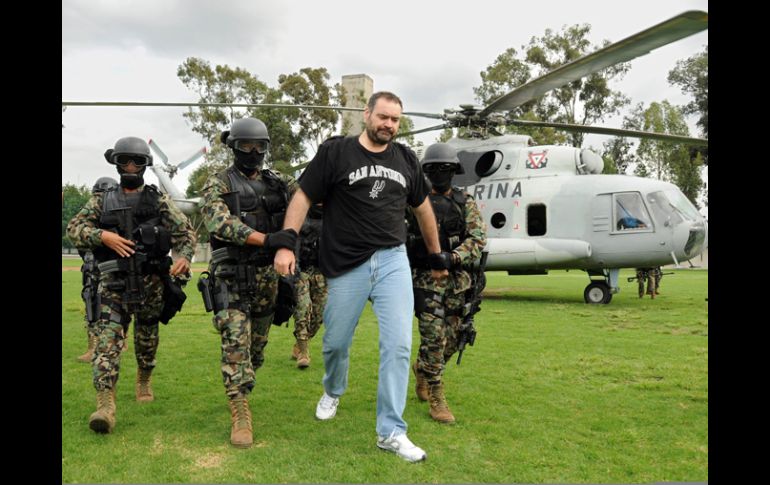 Sergio Enrique Villarreal fue detenido el domingo por marinos en la ciudad de Puebla. AFP  /